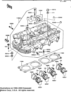 KZ1100 Головка цилиндров