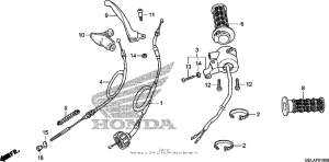 CRF50F Handle lever + switch + cable