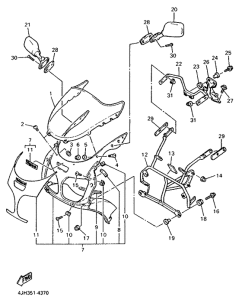 FZR600R Обтекатель 1