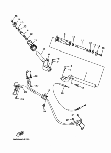 YZF-R3A ステアリングハンドル & ケーブル