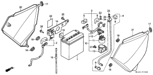 CB450S Side cover / battery