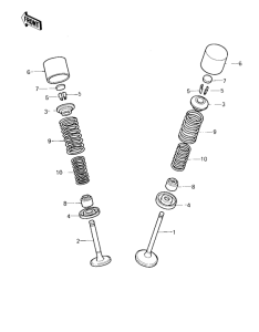 KZ550 Клапана