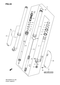 RM-Z450 Передняя вилка