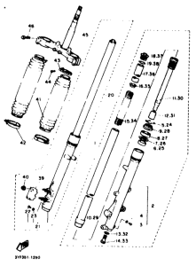 XTZ660 Передняя вилка