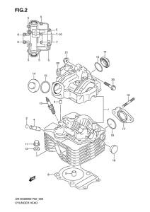 DR125 Головка цилиндров
