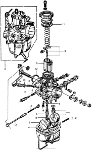 CB72 Left carburetor