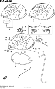 GSX-R600 Fuel Tank (Gsx-R600L6 E33)