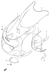 GSX-R750 Cowling body