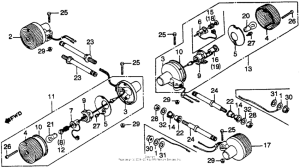 CB450S Задний фонарь