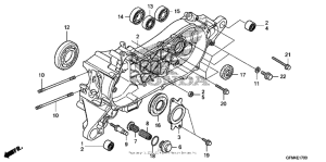 NHX110 Картер левая половина