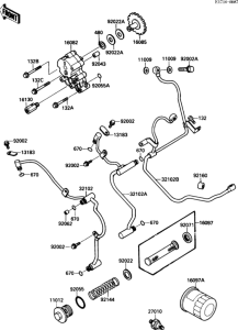 VN1500 Масляный насос и фильтр