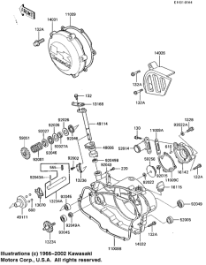 KX125 Engine covers / water pump