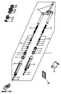YH50 Вилка передней оси