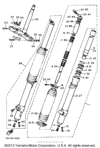 TT600L Передняя вилка