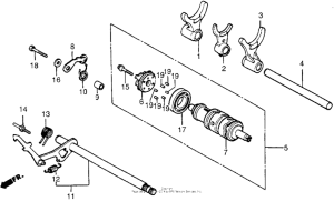 VT500C Вилка переключения передач