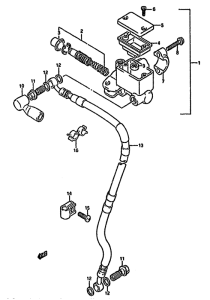 DR350 Передний тормозной цилиндр