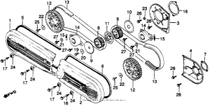 GL1100I Front cover + timing belt