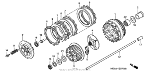 VTX1300S Сцепление