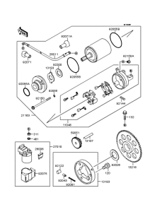 ZX250 Starter motor / starter clutch