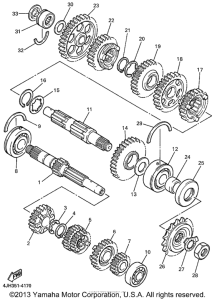YZF600RLC Трансмиссия