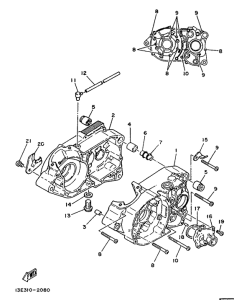 TY125 Картер двигателя