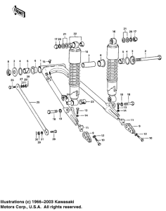 KZ900 Swing arm / shock absorbers