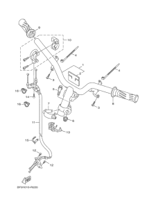 XC125SR ステアリングハンドル & ケーブル