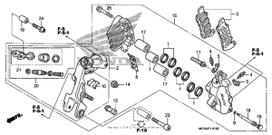 ST1300 Left front brake caliper ('07)