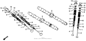 CB750 Распределительный вал и клапана
