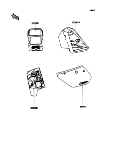 KMX125 Decals(ebony)(kmx125-b9)