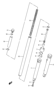 DS80 Передняя вилка