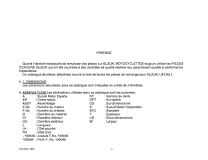 UX125 Catalog preface