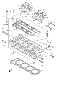 GSX1300R Головка цилиндров