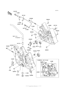 AX125 Картер двигателя