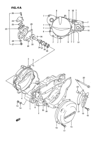 RM250 Crankcase cover ass`y  (v