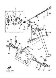 TY250 スタンド. フートレスト