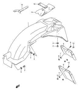 GSX750 Заднее крыло