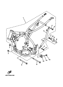 YZ80 YZ80N Frame comp