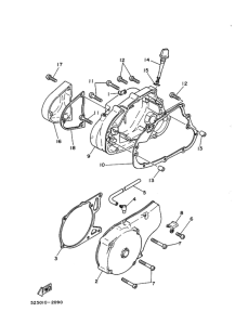 TY175 Crankcase cover ass`y  (v