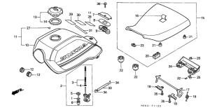 ATC250ES Fuel tank / seat