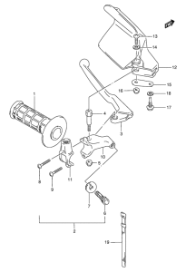 DR350 Рычаг сцепления