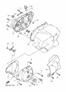 XV250 Crankcase cover ass`y  (v