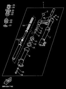 YQ50 Передняя вилка
