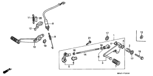  Brake pedal / change pedal