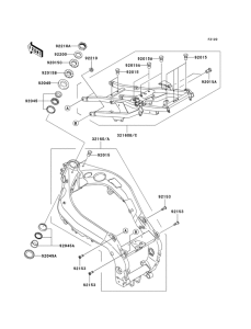 ZX900 Frame comp