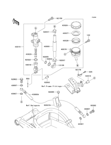 ZX900 Задний торм цилиндр
