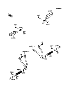KMX125 Подножки