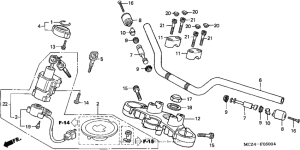 CB900F Handlebar + top bridge