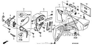 VT1300CS Side cover + tools + combination switch