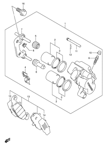 DL1000 Передний суппорт